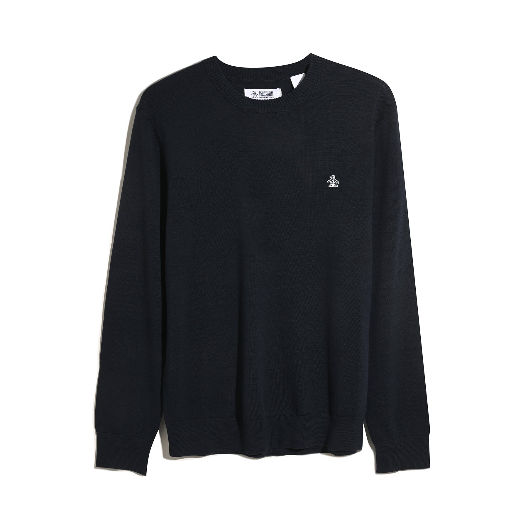 Cotton Crew Neck Sweater In Dark Sapphire