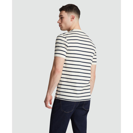 Organic Cotton Breton Striped T-Shirt In Birch