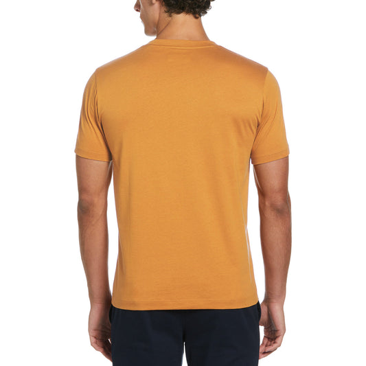 Pin Point Embroidered Pete T-Shirt In Butterscotch