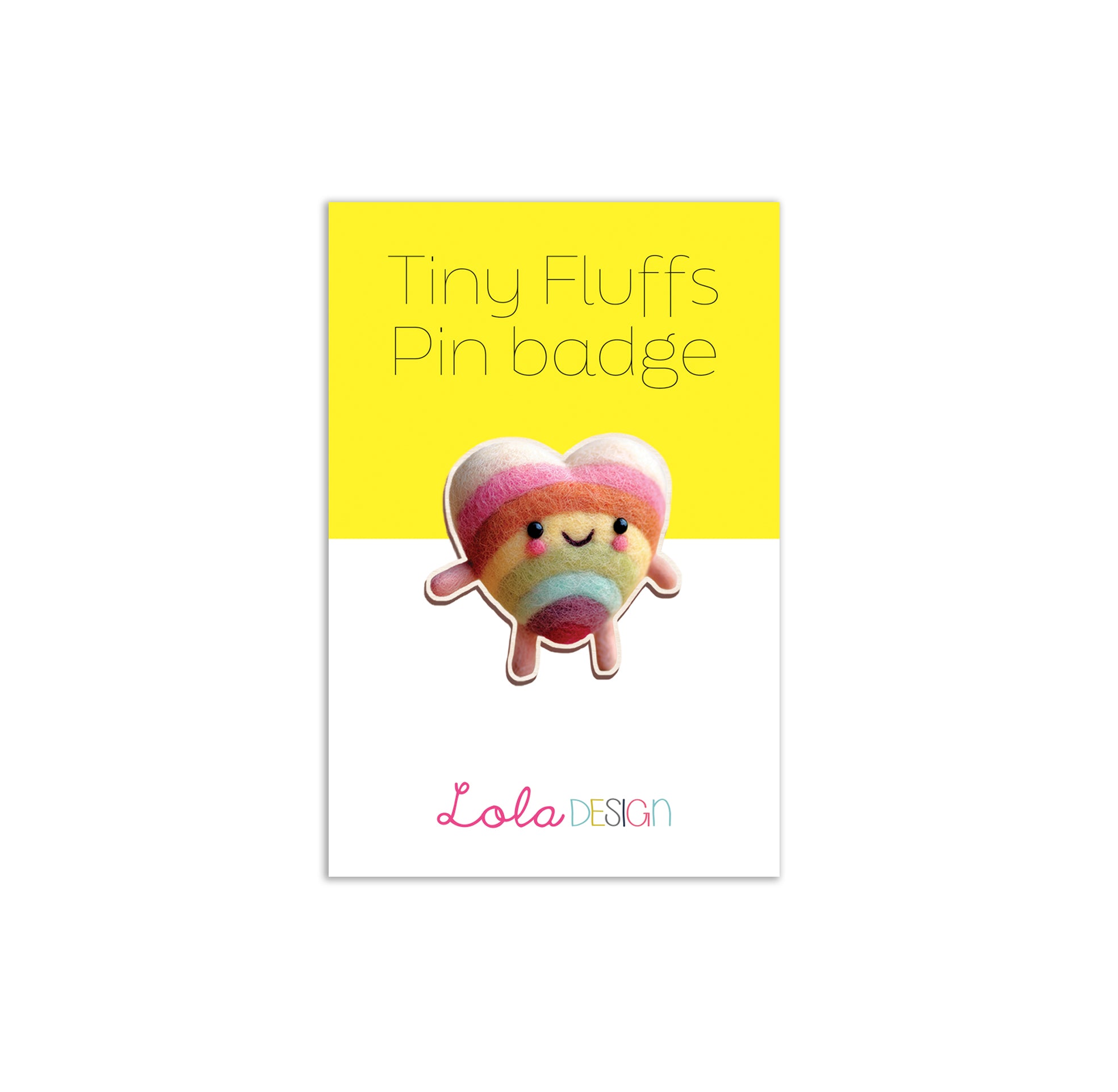 Rainbow Heart Pin Badge by Lola Design Ltd