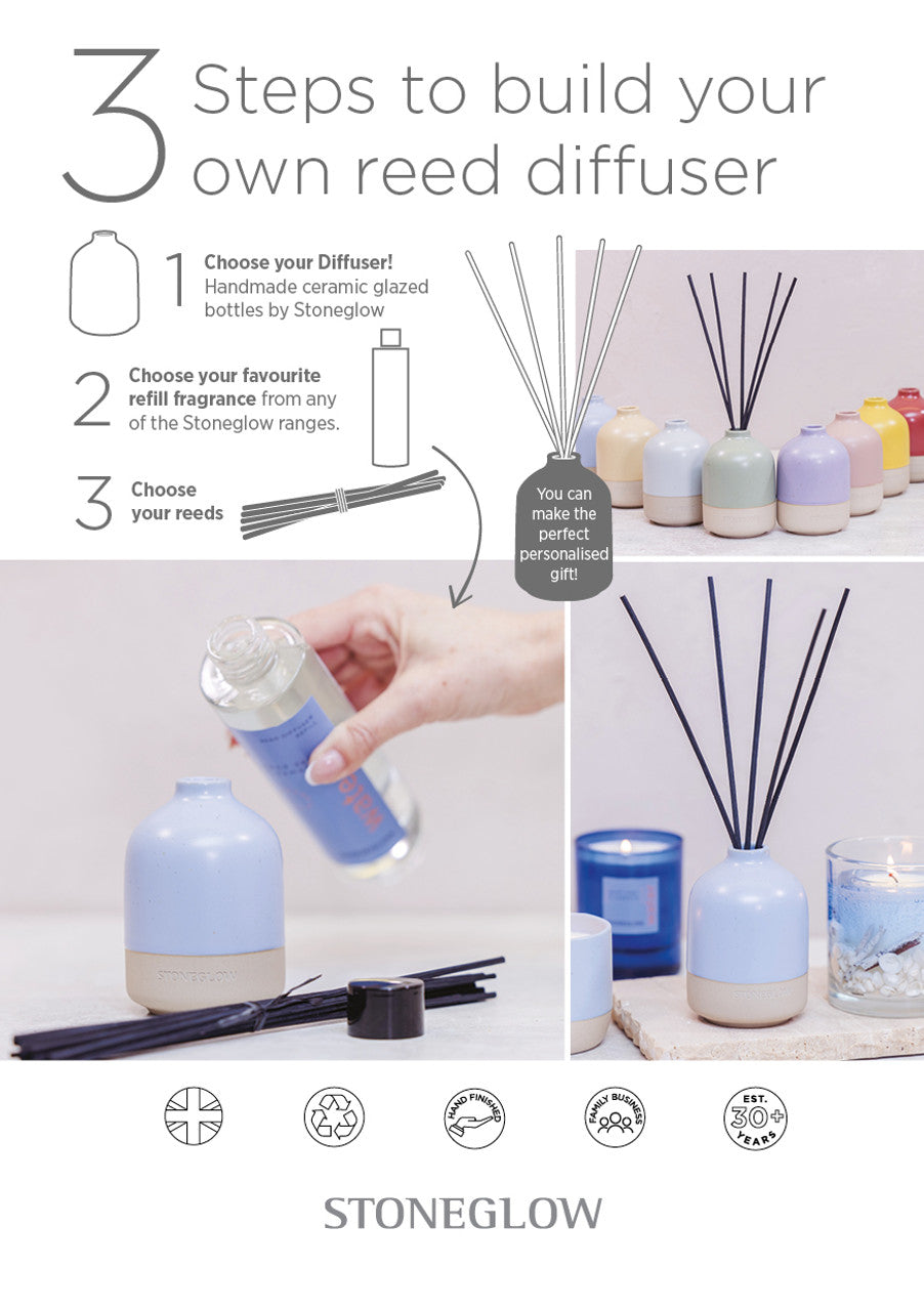 Elements - Wood - Beige Ceramic Diffuser Pot