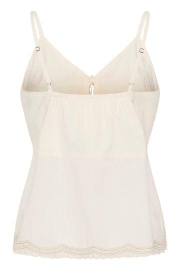 Part Two Bellisia Top - Whisper White with French Oak Embroidery