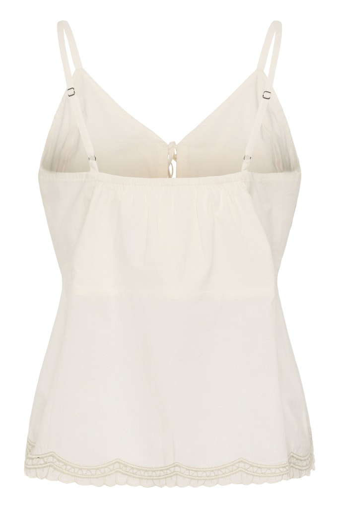 Part Two Bellisia Top - Whisper White with French Oak Embroidery