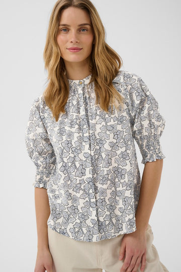 AlmerasPW Shirt - Dark Navy Leaf Print