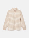 Southwold Oatmarl Button Down Striped Sweatshirt