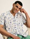 Revere White Printed Short Sleeve Shirt