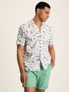 Revere White Printed Short Sleeve Shirt