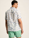 Revere White Printed Short Sleeve Shirt