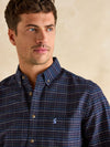 Oxford Navy Check Long Sleeve Classic Fit Shirt