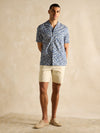 Cotton Slub Navy Short Sleeve Shirt