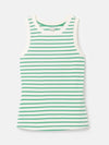 Harbour Cream & Green Striped Jersey Vest