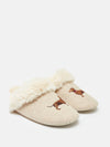 Slippet Luxe Oatmeal Embroided Slippers