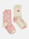 Everyday Neutral/Blush Pack of Two Socks