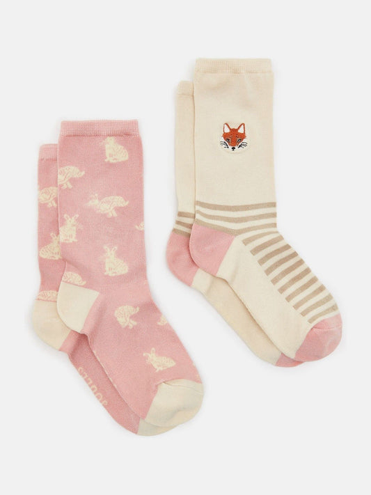 Everyday Neutral/Blush Pack of Two Socks