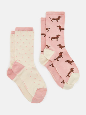 Everyday Pink Pack of Two Socks