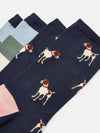 Everyday Navy/Pink Pack of Two Socks