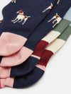 Everyday Navy/Pink Pack of Two Socks