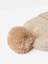 Effie Camel Knitted Bobble Hat