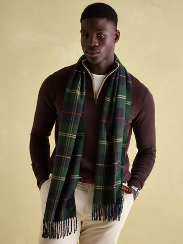 Langtree Green & Navy Scarf