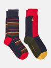 Kingsbury Multi Pack of Two Socks