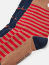 Kingsbury Tan/Navy Pack of Two Socks