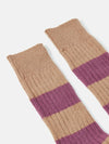 Gibson Tan Brown Striped Socks