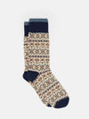 Alby Cream/Blue Fair Isle Socks