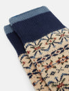 Alby Cream/Blue Fair Isle Socks