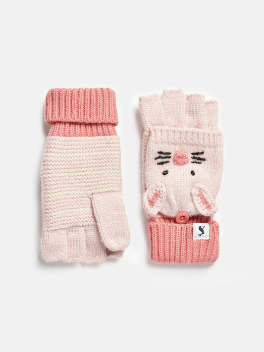 Carey Pink Bunny Character Gloves