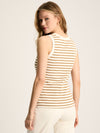 Harbour Cream & Tan Striped Jersey Vest