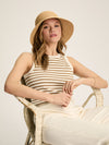 Harbour Cream & Tan Striped Jersey Vest