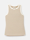 Harbour Cream & Tan Striped Jersey Vest