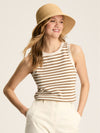 Harbour Cream & Tan Striped Jersey Vest