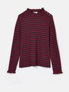 Grace Red stripe Long Sleeve Jersey Top