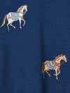 Aubrey Navy Horse Print Jersey Dress