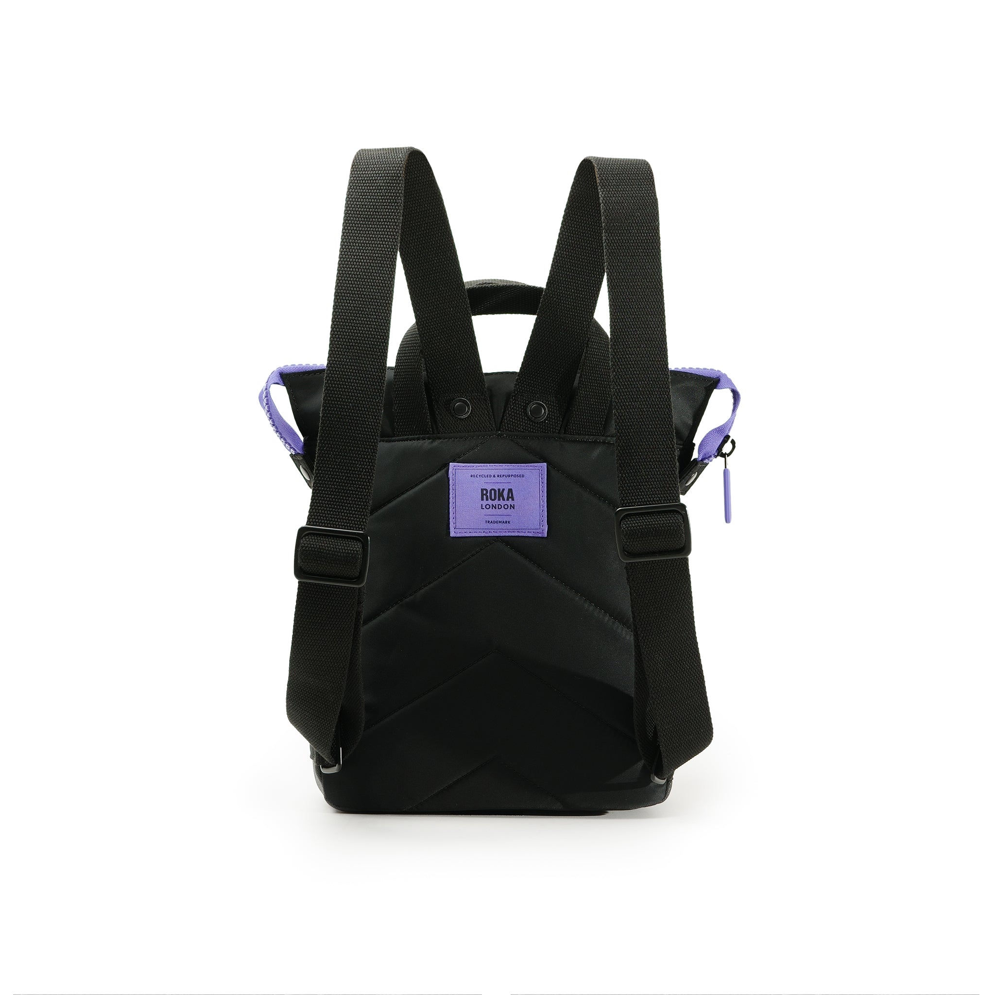 All Black Bantry Backpack Small Recycled Nylon - Simple Purple