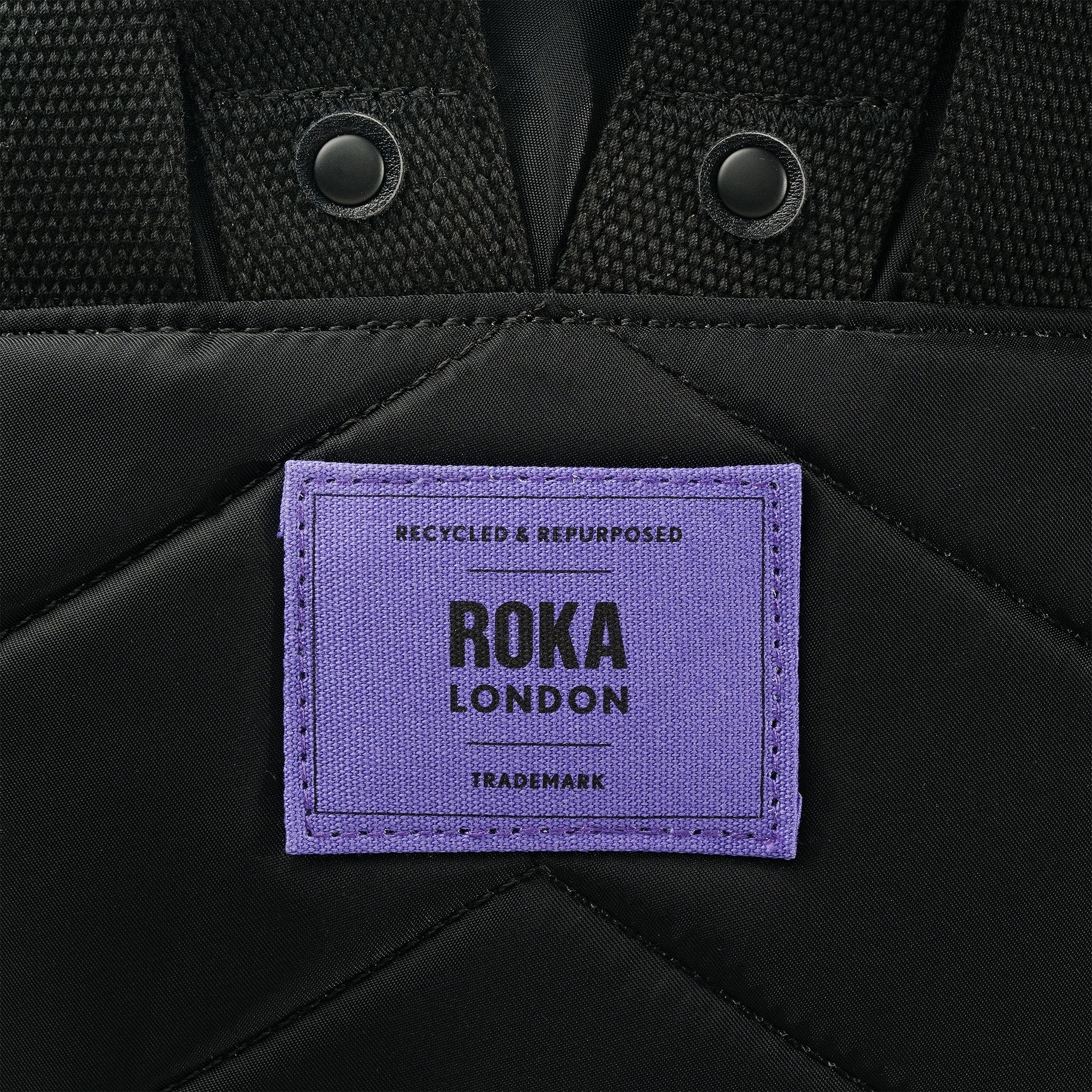 All Black Bantry Backpack Small Recycled Nylon - Simple Purple
