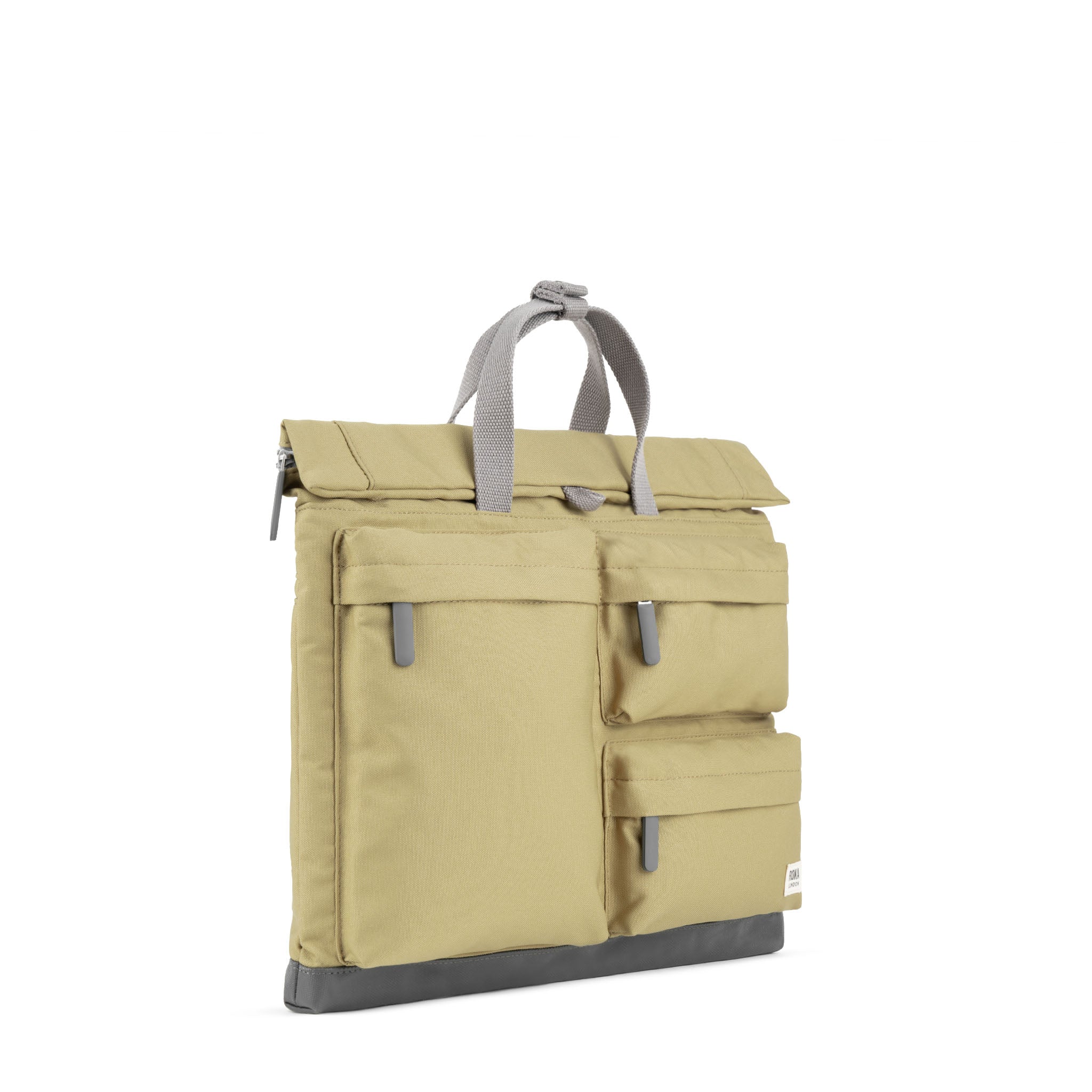 Blackfriars Messenger Bag Large Recycled Canvas - Khaki