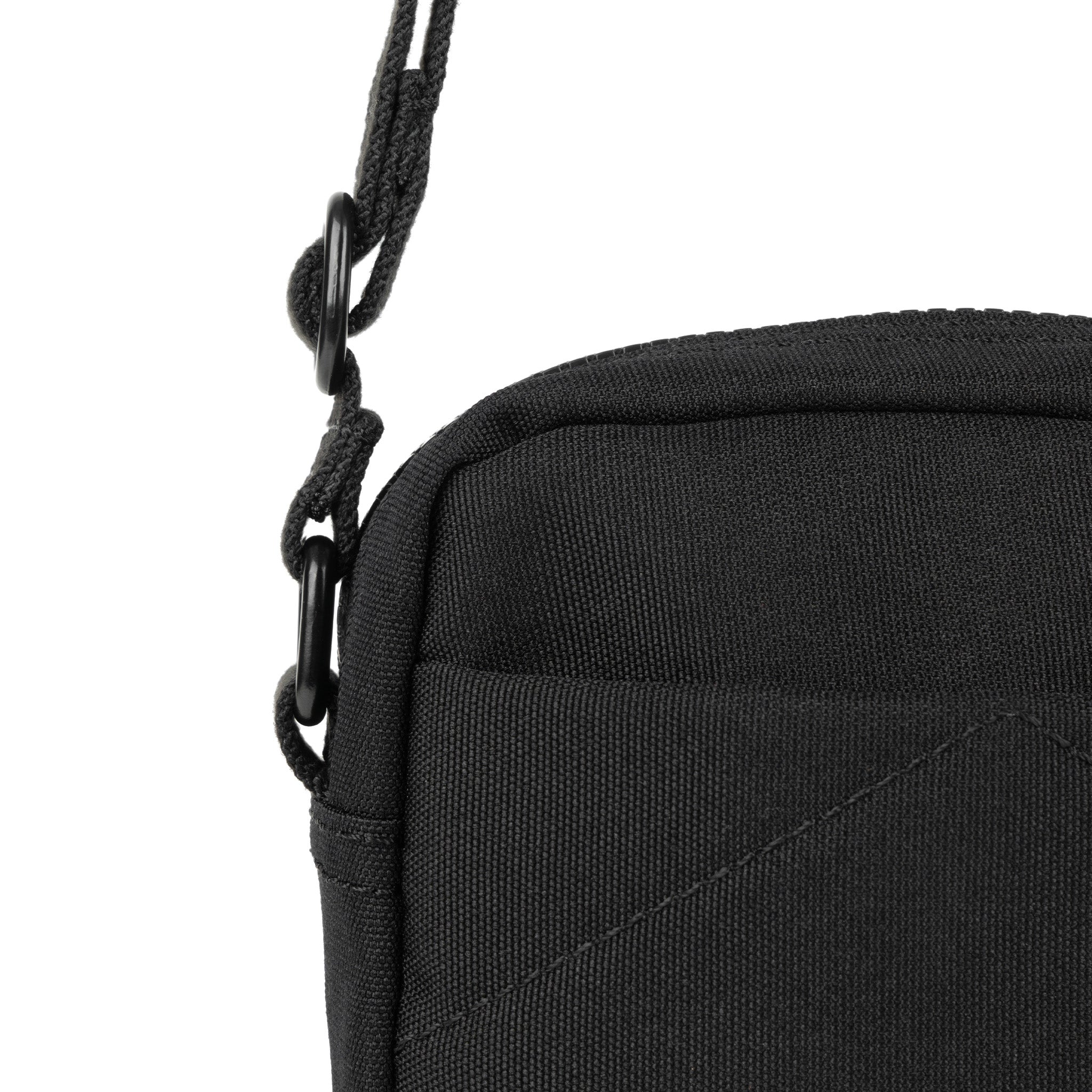 All Black Bond Pocket Crossbody Bag Recycled Canvas - Black