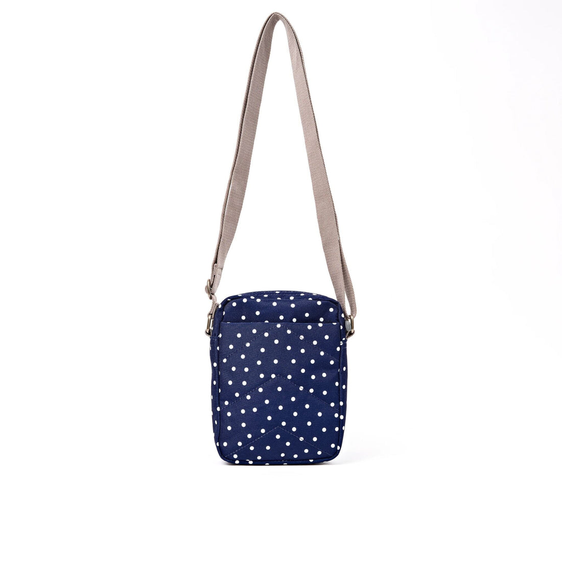 Bond Pocket Crossbody Bag in Navy Polka Dot