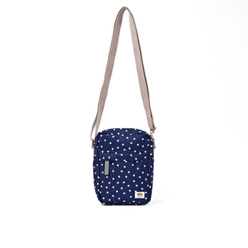 Bond Pocket Crossbody Bag in Navy Polka Dot