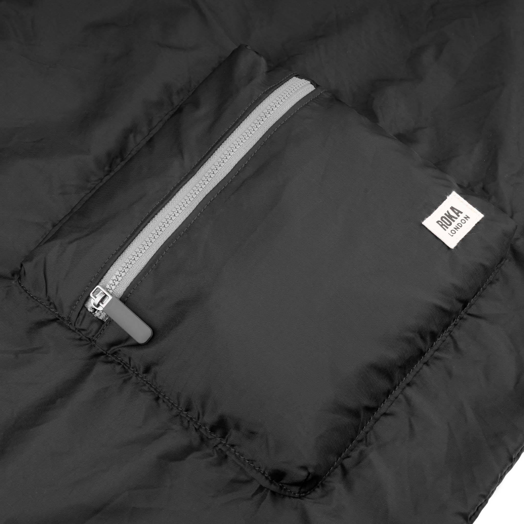 Borough Shopper Tote Bag Medium Recycled Nylon Ripstop - Black