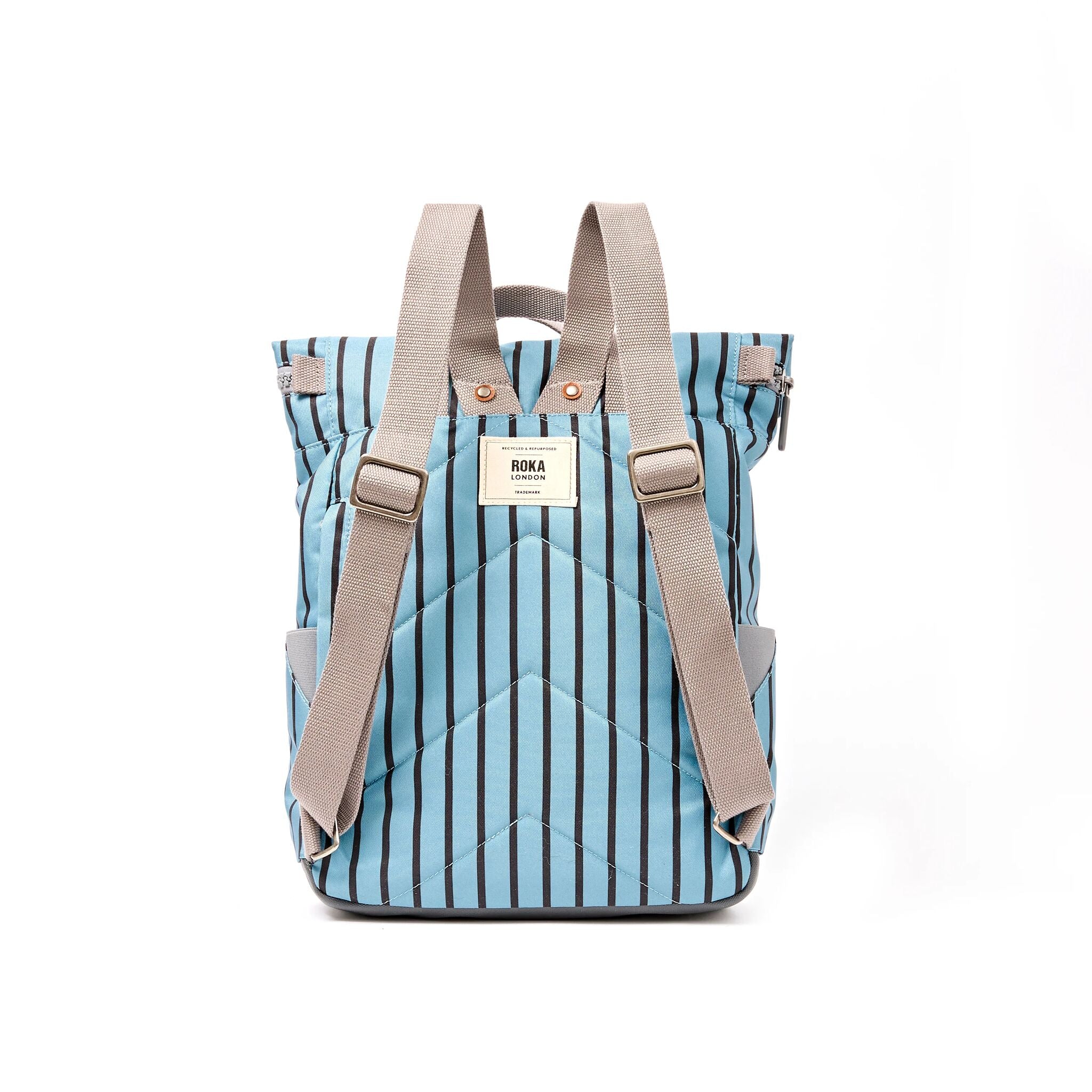 Canfield Roll Top Backpack in Blue Stripe - Small
