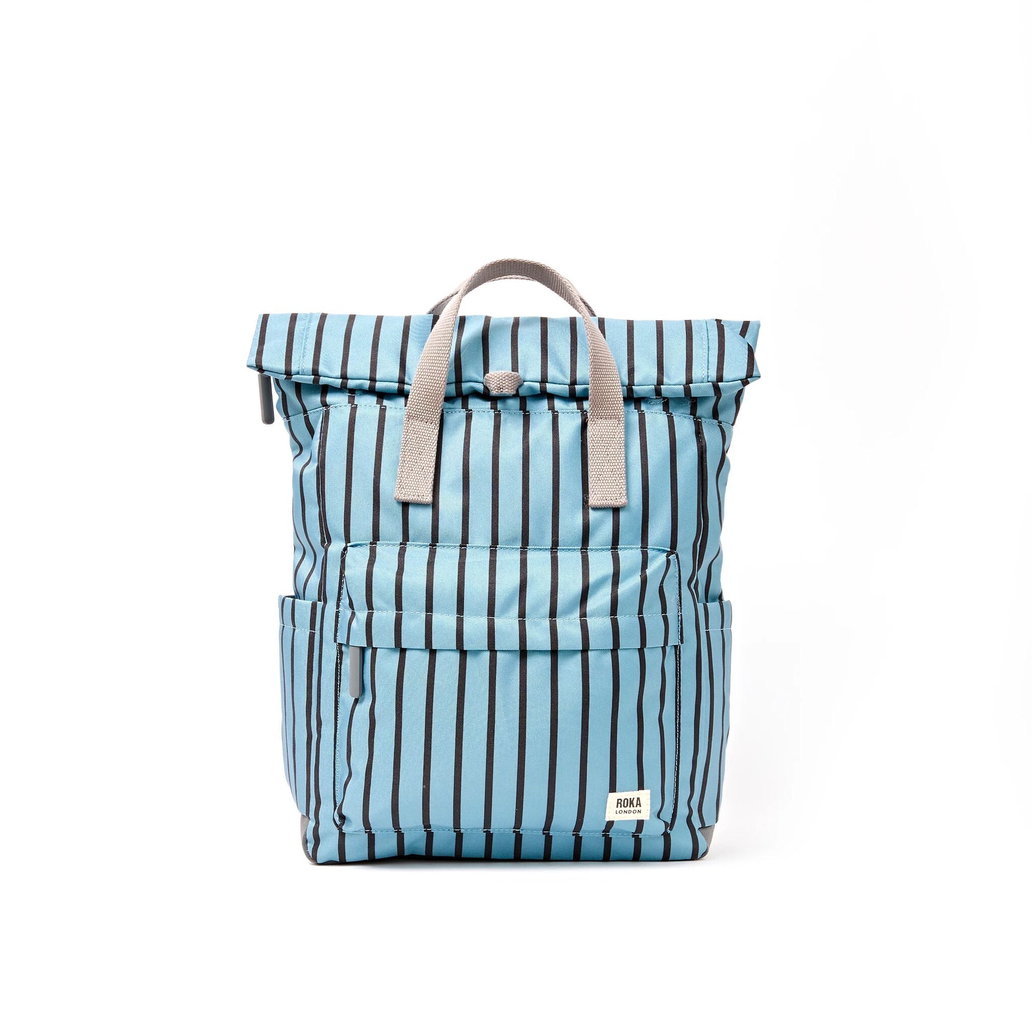 Canfield Roll Top Backpack in Blue Stripe - Small