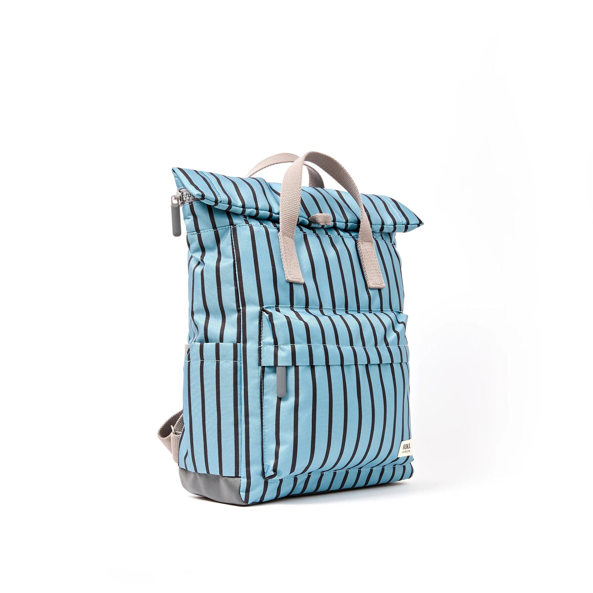 Canfield Roll Top Backpack in Blue Stripe - Small