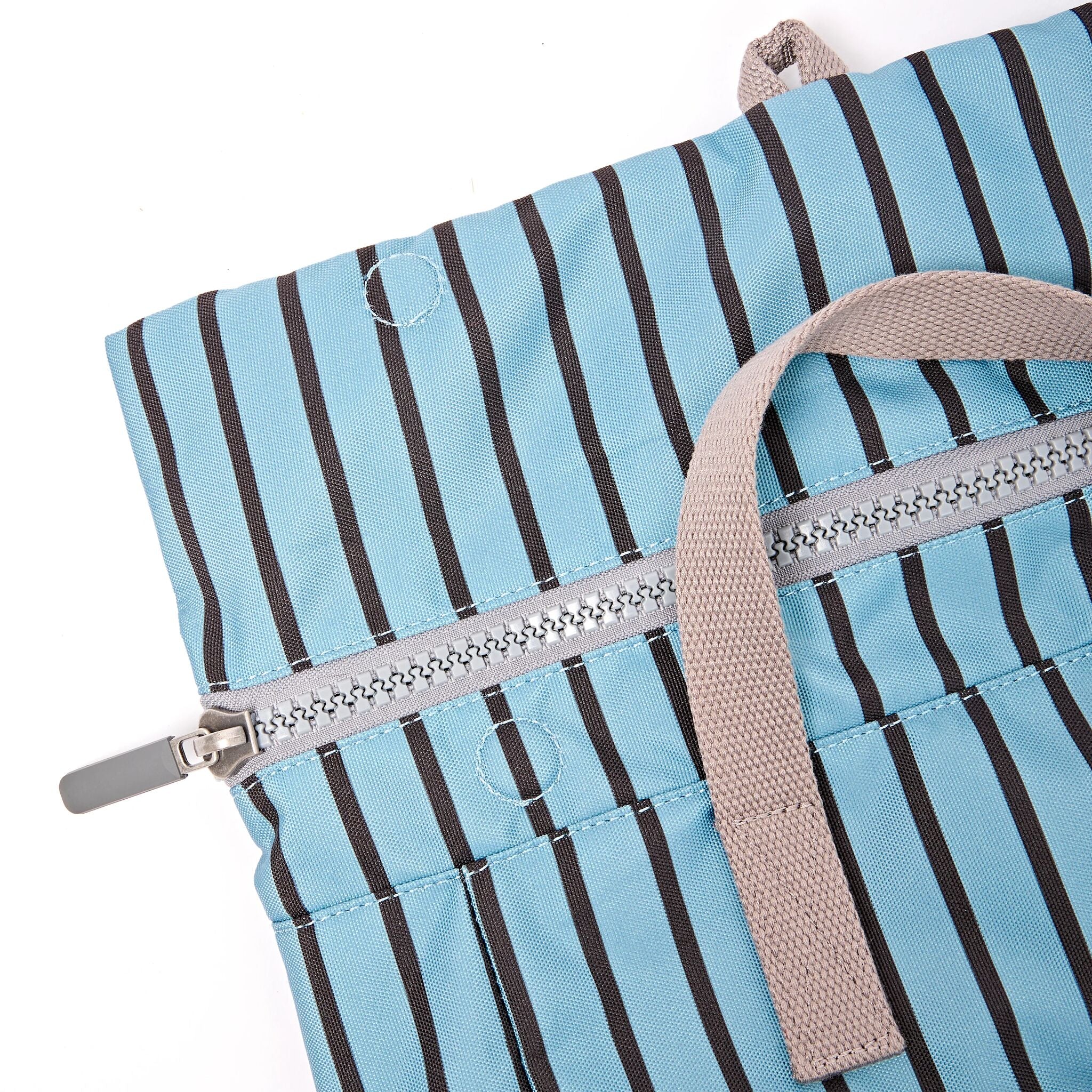 Canfield Roll Top Backpack in Blue Stripe - Small