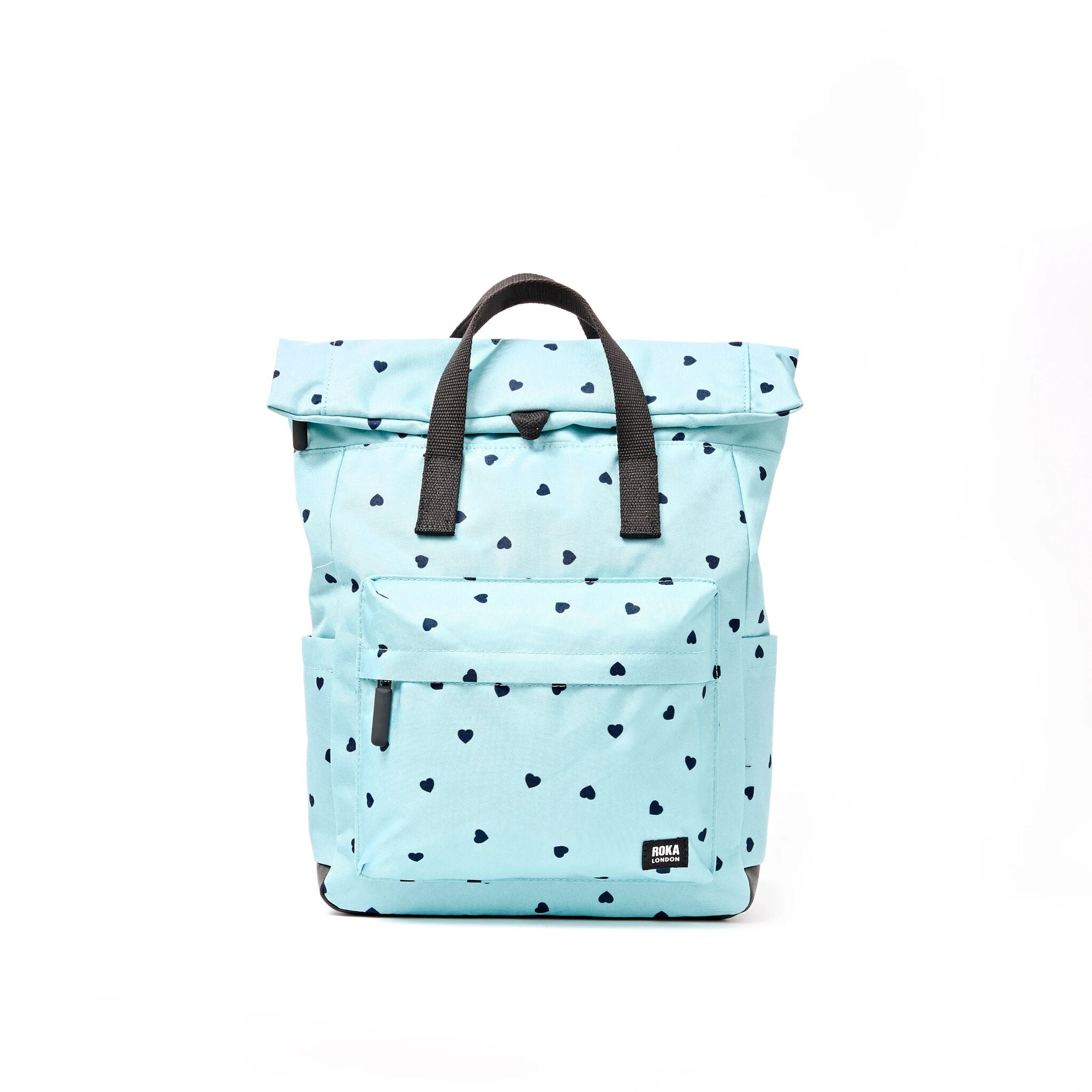 Canfield Roll Top Backpack in Heart Print - Small