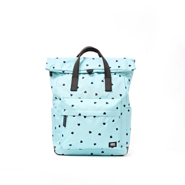 Canfield Roll Top Backpack in Heart Print - Small
