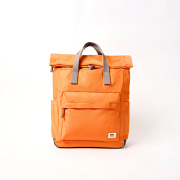Canfield Roll Top Backpack Small Recycled Nylon - Jaffa Orange