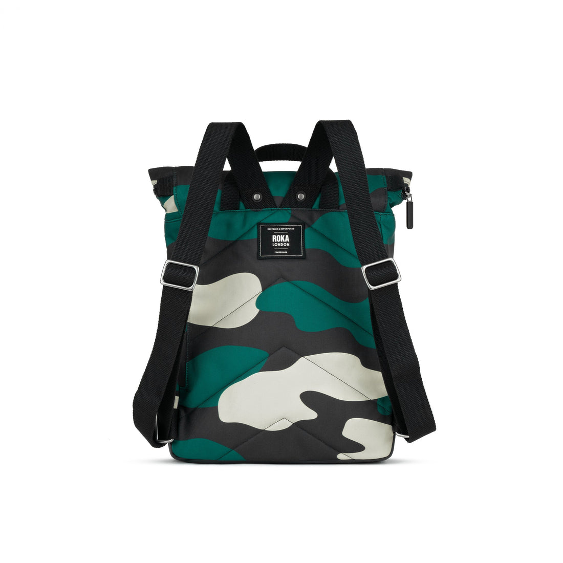 Canfield Roll Top Backpack Medium Recycled Canvas - Urban Rose Camo